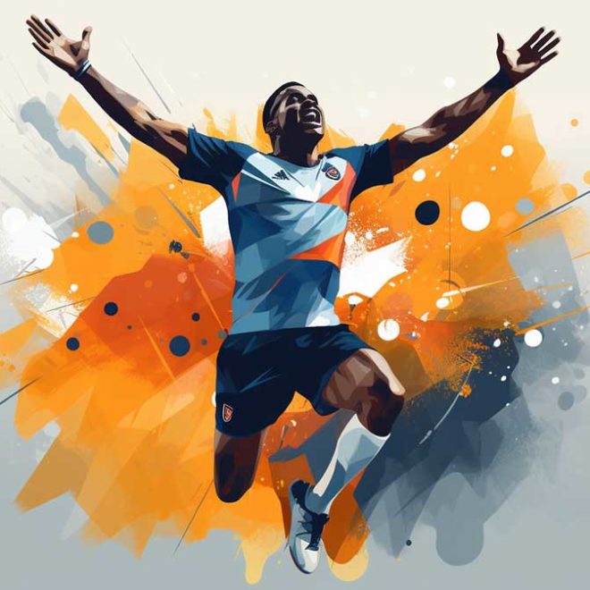 football shot on goal